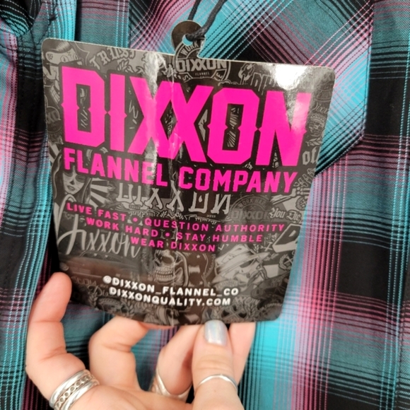 DIXXON Shreddy Bamboo Short Sleeve Plaid Button Up Blue, Pink - Picture 15 of 15